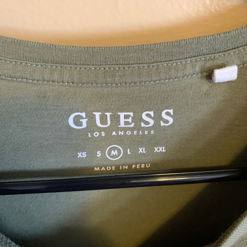 Green guess shirt